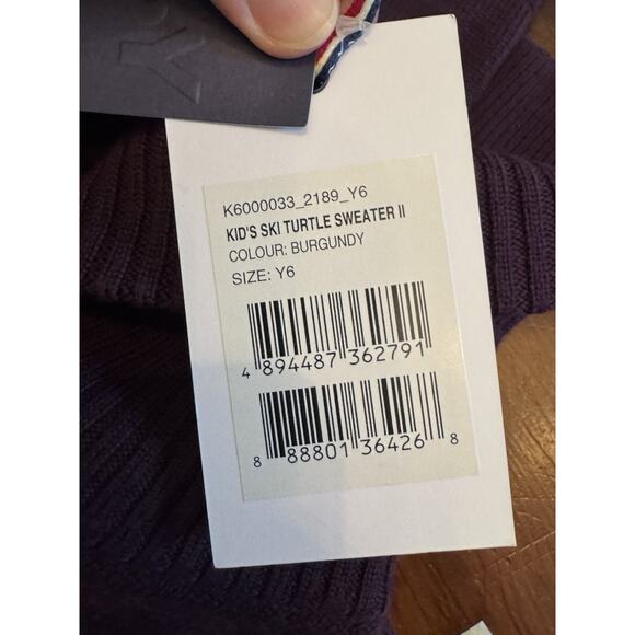 PERFECT MOMENT Kids Burgundy 'Ski' Merino Wool Turtleneck Sz 6 NWT $196 - Picture 7 of 14
